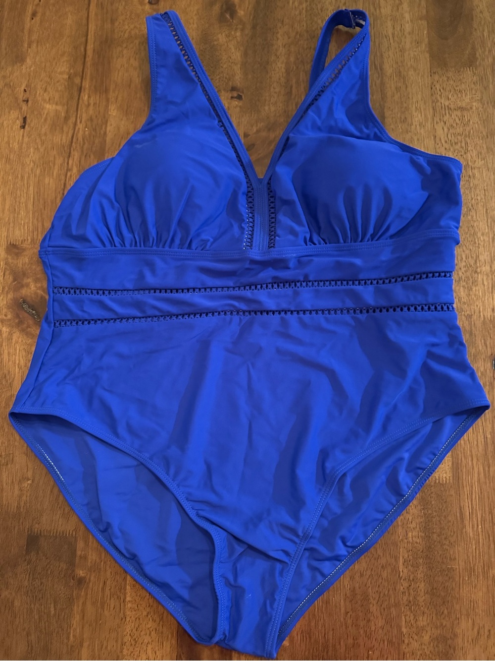 Plus Size Royal Blue One-Piece Swimsuit 3x